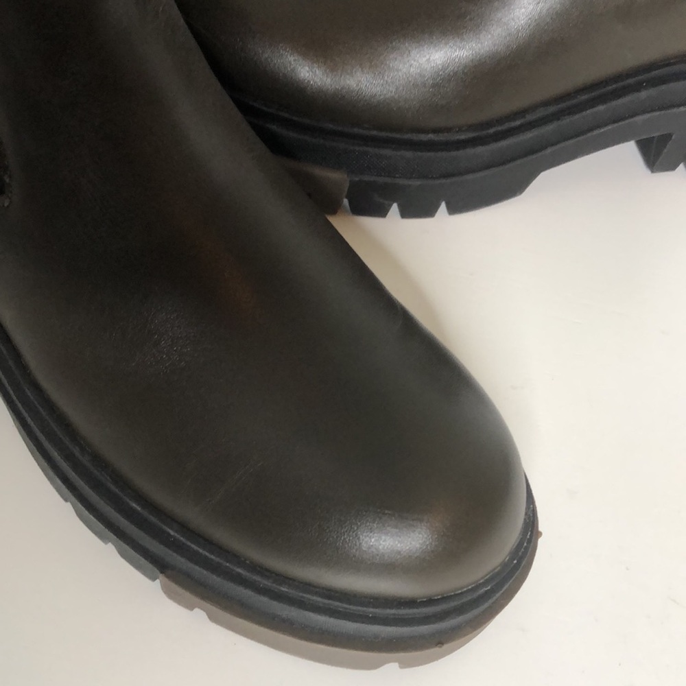 ZARA Brown Leather Ankle Boots - Picture 2 of 8